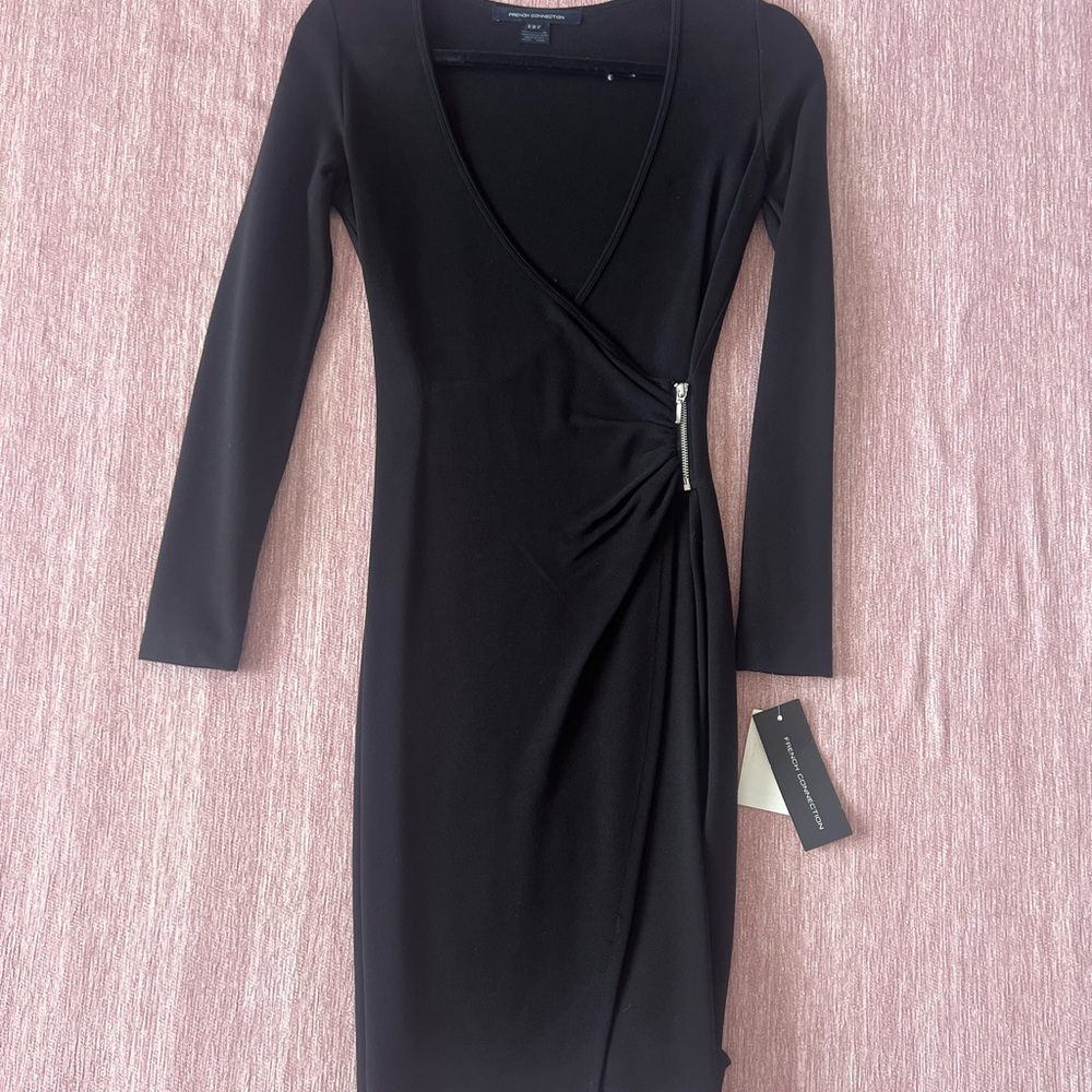 Elegant Black Wrap Dress
